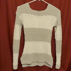White and Grey Sweater (soft/stretchy)